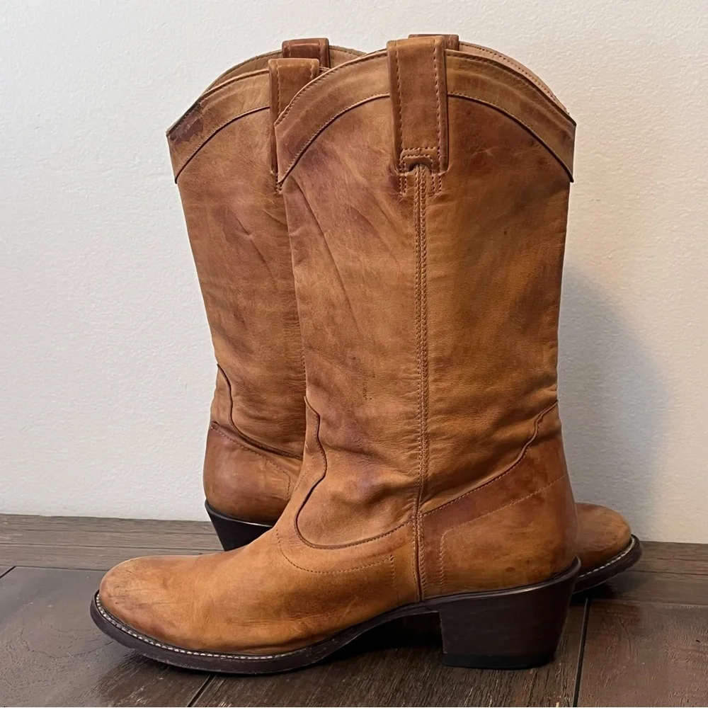 Stetson Brown Leather Heeled Western Cowgirl Boots Womens 9 - Picture 5 of 12